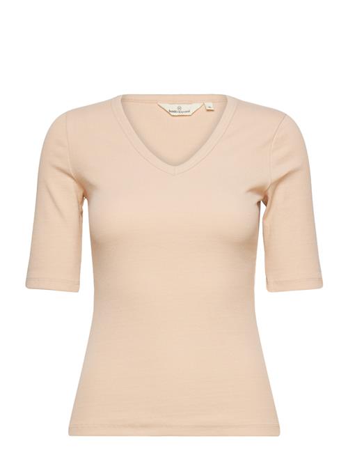 Basic Apparel Ludmilla Ss Tee Gots Beige Basic Apparel