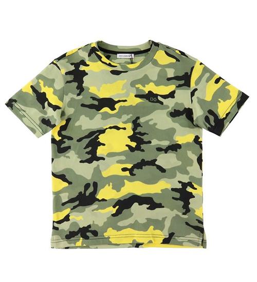 Dolce & Gabbana Dolce & Gabbana T-shirt - Skate - Grøn/Neongul Camouflage