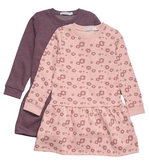 Minymo Minymo Sweatkjole - 2-Pak - Misty Rose