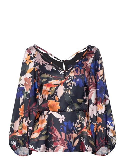 French Connection Brooke Aleeya Satin Top Black French Connection
